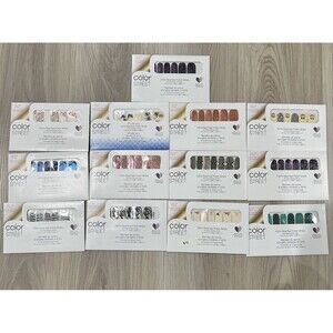 Lot of 13 Color Street Real Nail Polish Strips Shiny Glitter Color Designs